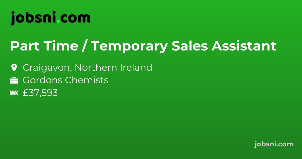 Part Time / Temporary Sales Assistant