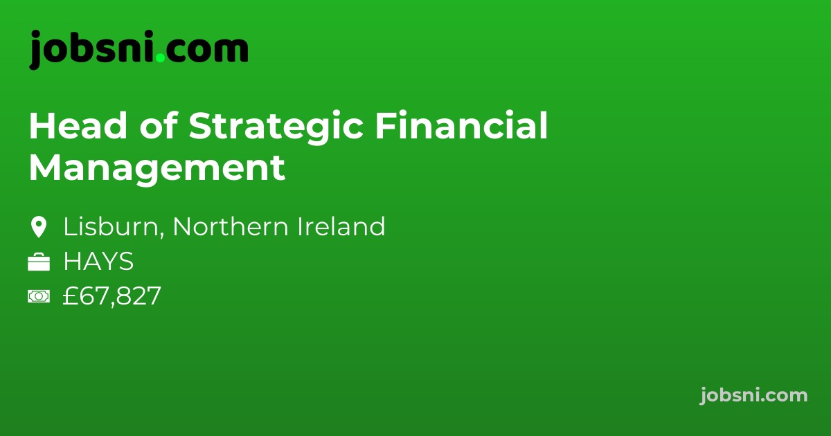 Head of Strategic Financial Management