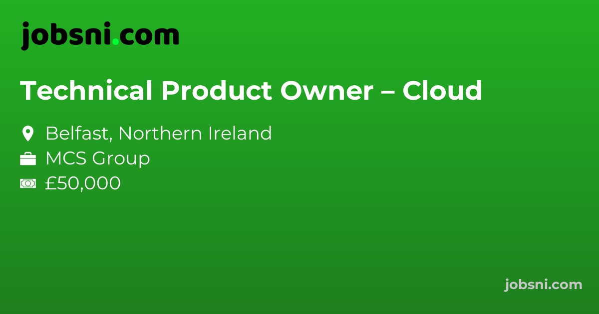 Technical Product Owner – Cloud