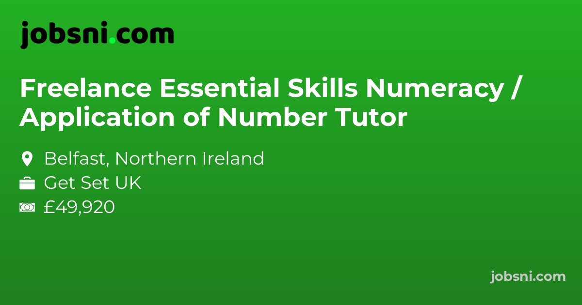 Freelance Essential Skills Numeracy / Application of Number Tutor