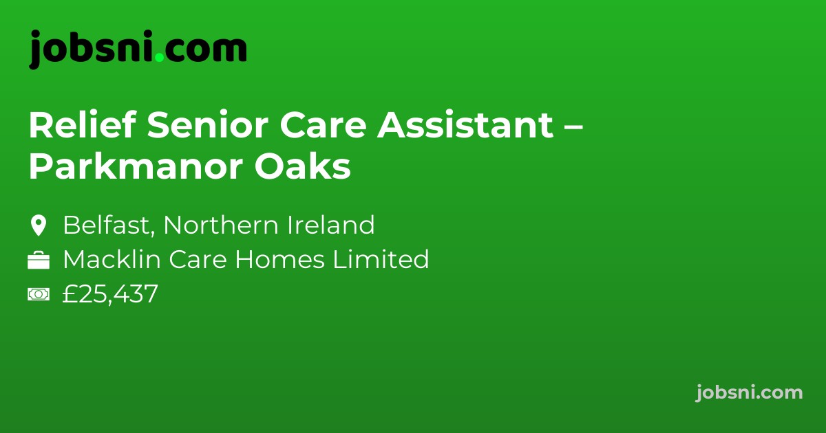 Relief Senior Care Assistant – Parkmanor Oaks