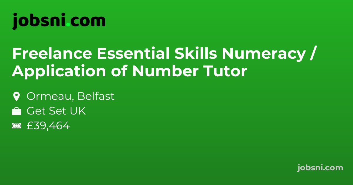 Freelance Essential Skills Numeracy / Application of Number Tutor