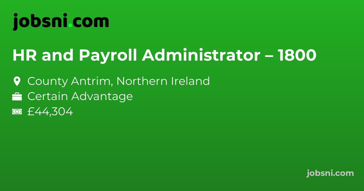 HR and Payroll Administrator – 1800