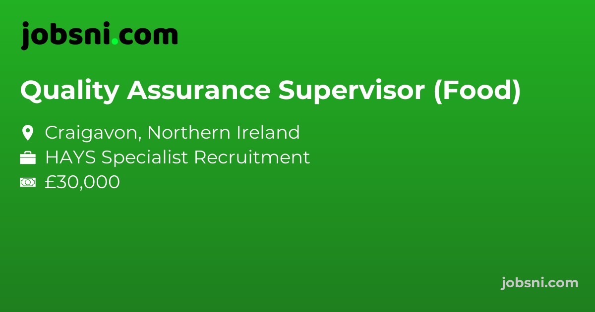 Quality Assurance Supervisor (Food)