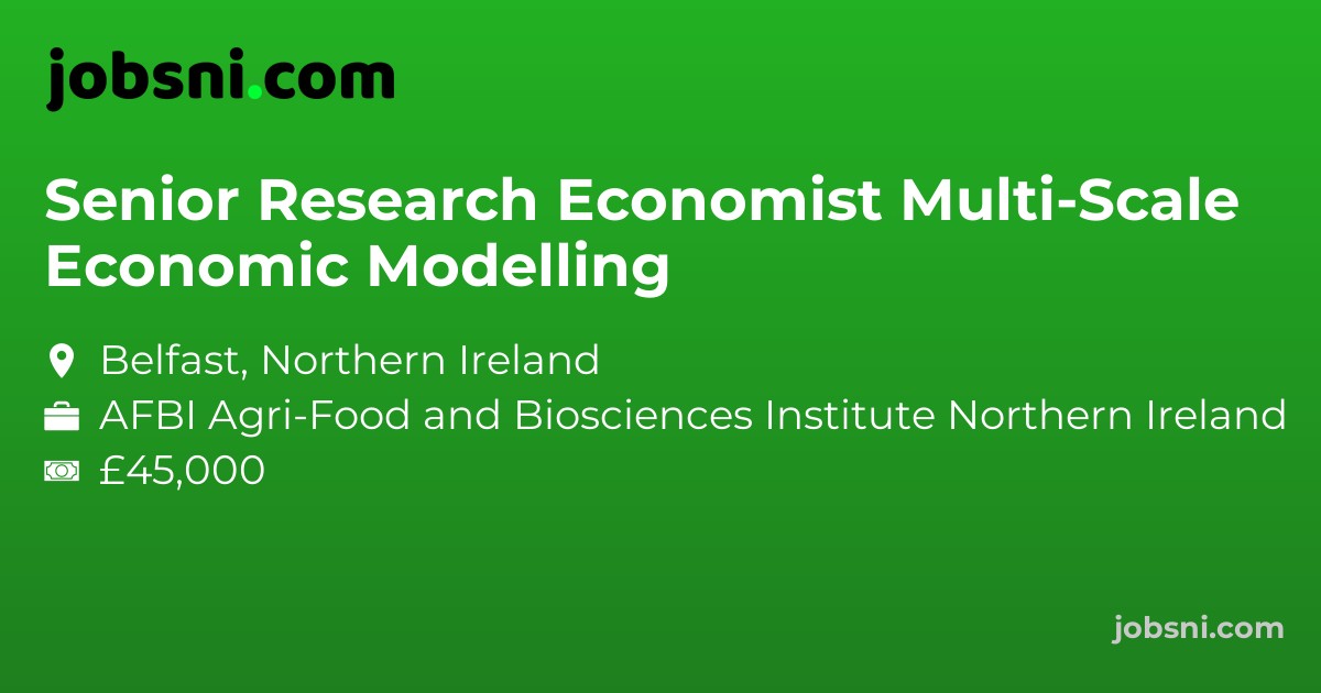 Senior Research Economist Multi-Scale Economic Modelling