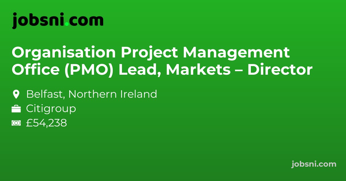 Organisation Project Management Office (PMO) Lead, Markets – Director
