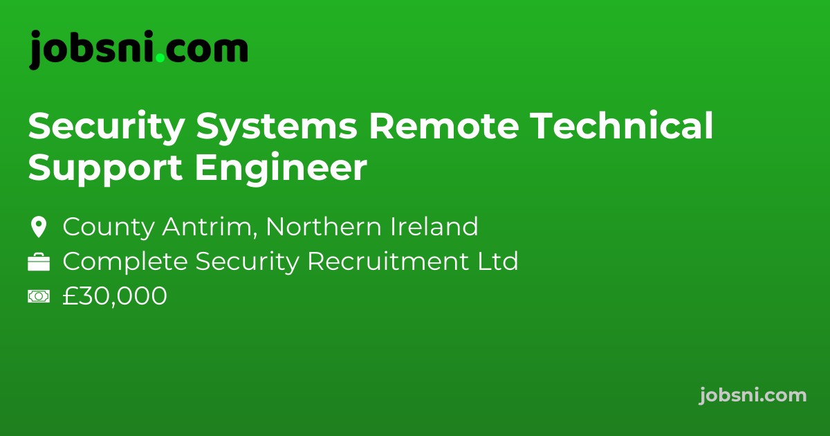 Security Systems Remote Technical Support Engineer