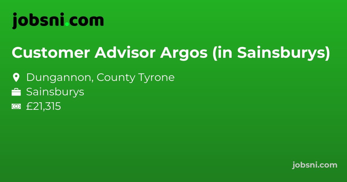 Customer Advisor Argos (in Sainsburys)