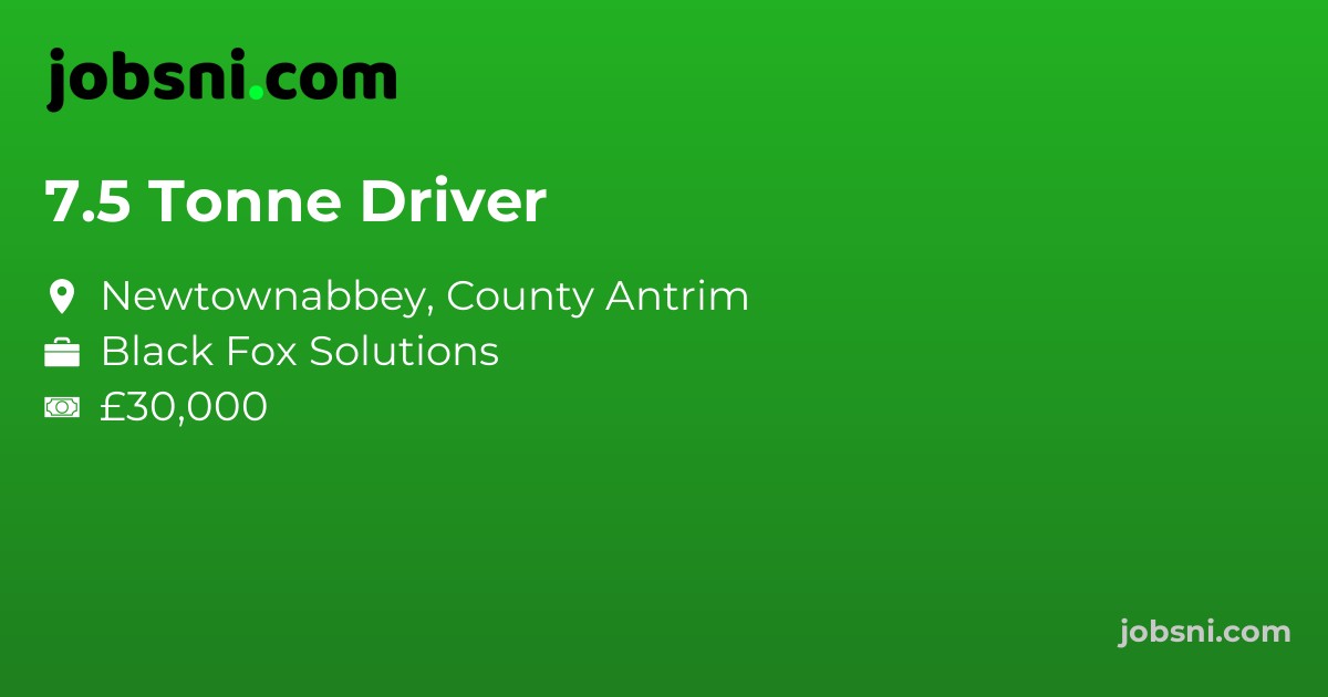 7.5 Tonne Driver