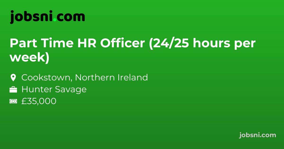 Part Time HR Officer (24/25 hours per week)