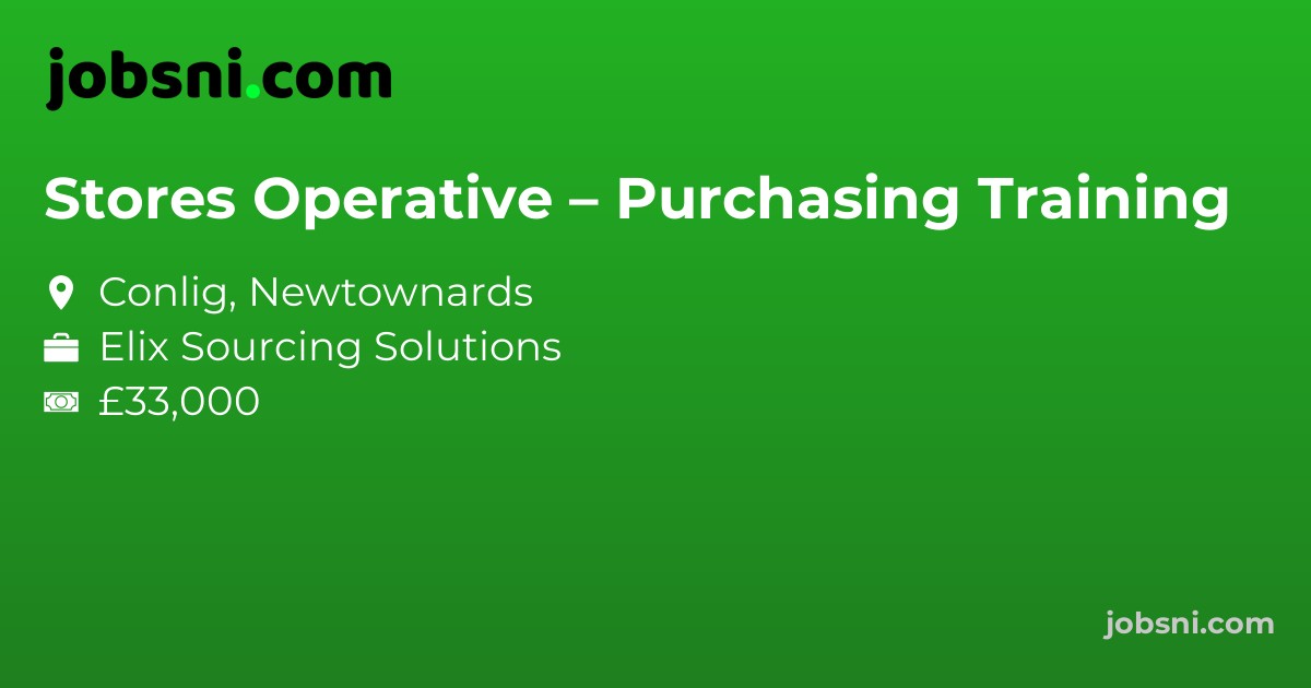 Stores Operative – Purchasing Training