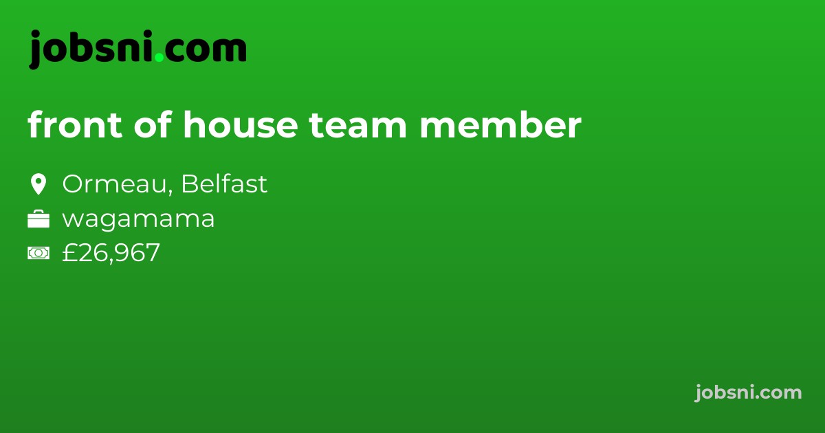 front of house team member
