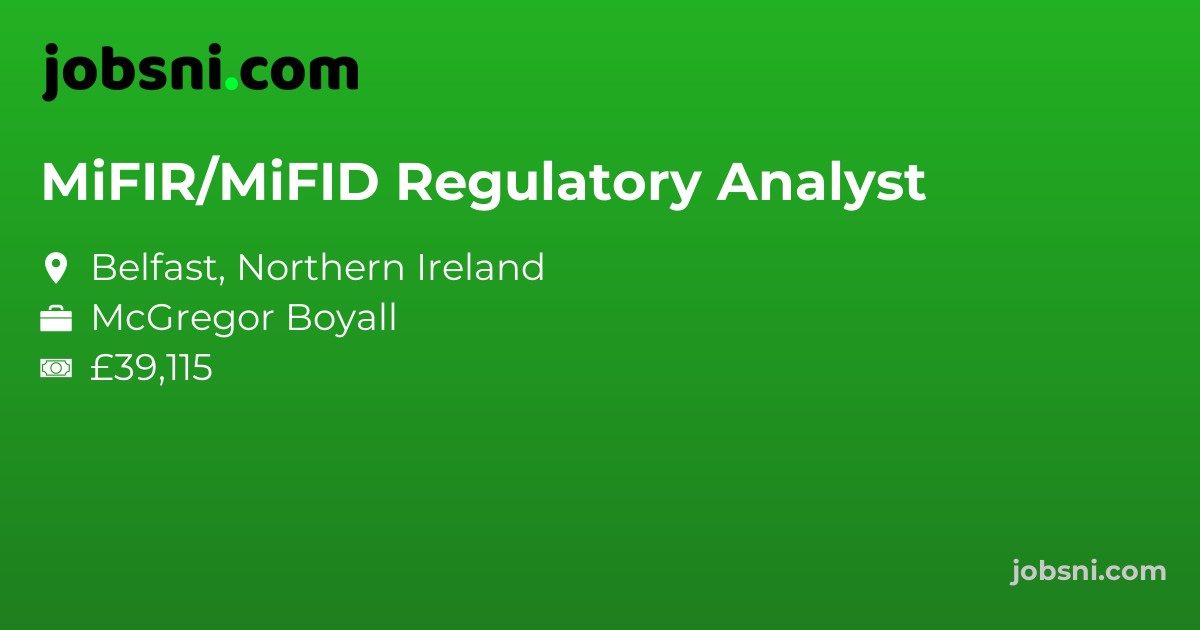 MiFIR/MiFID Regulatory Analyst