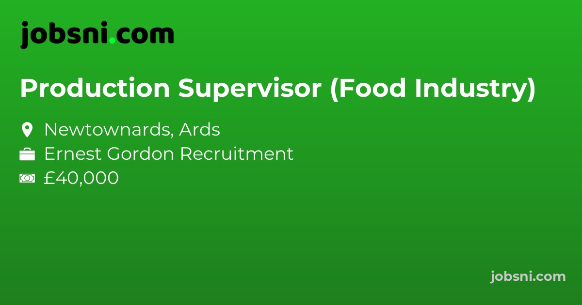 Production Supervisor (Food Industry)