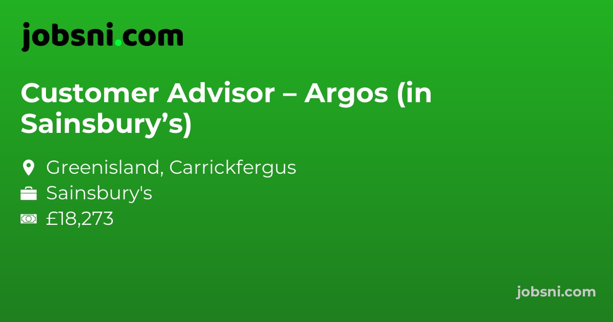Customer Advisor – Argos (in Sainsbury’s)