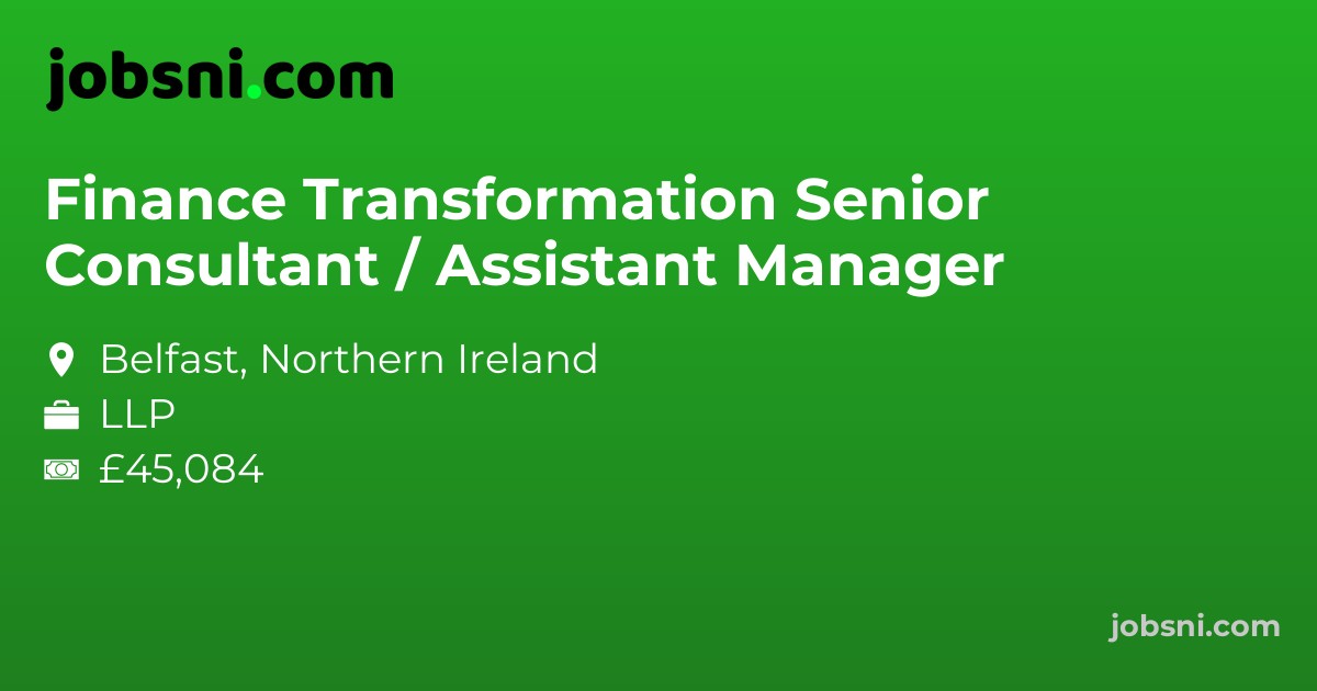 Finance Transformation Senior Consultant / Assistant Manager