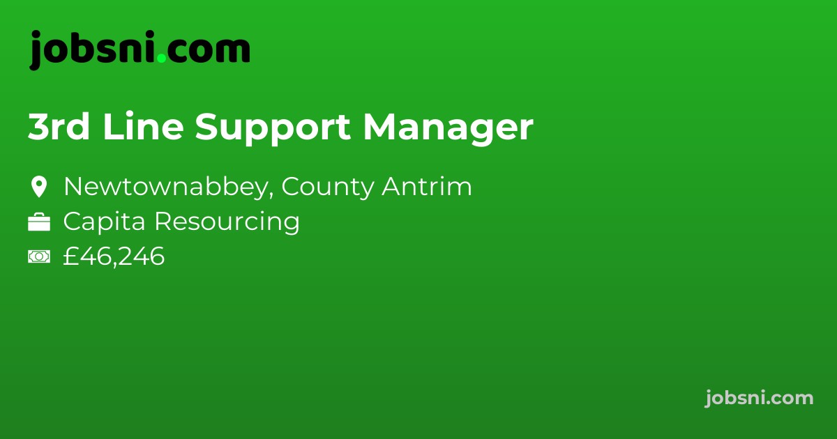 3rd Line Support Manager