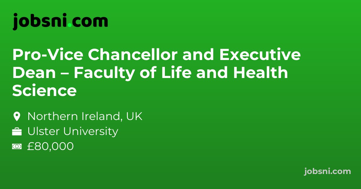 Pro-Vice Chancellor and Executive Dean – Faculty of Life and Health Science