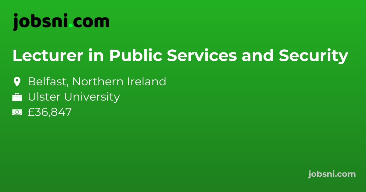 Lecturer in Public Services and Security