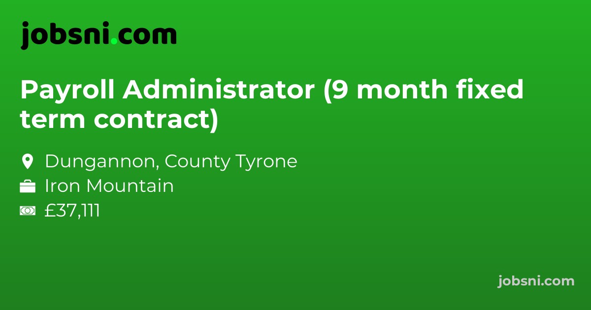 Payroll Administrator (9 month fixed term contract)