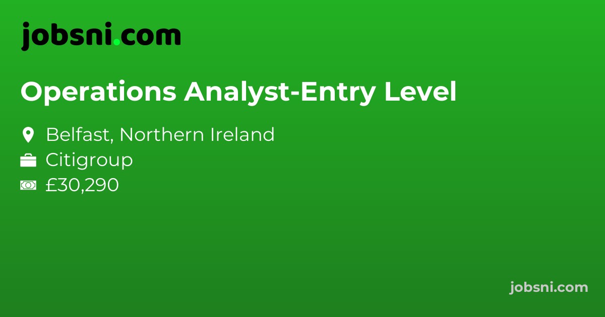 Operations Analyst-Entry Level