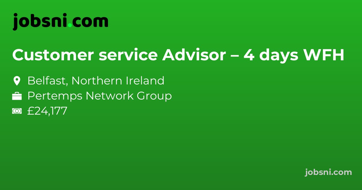 Customer service Advisor – 4 days WFH