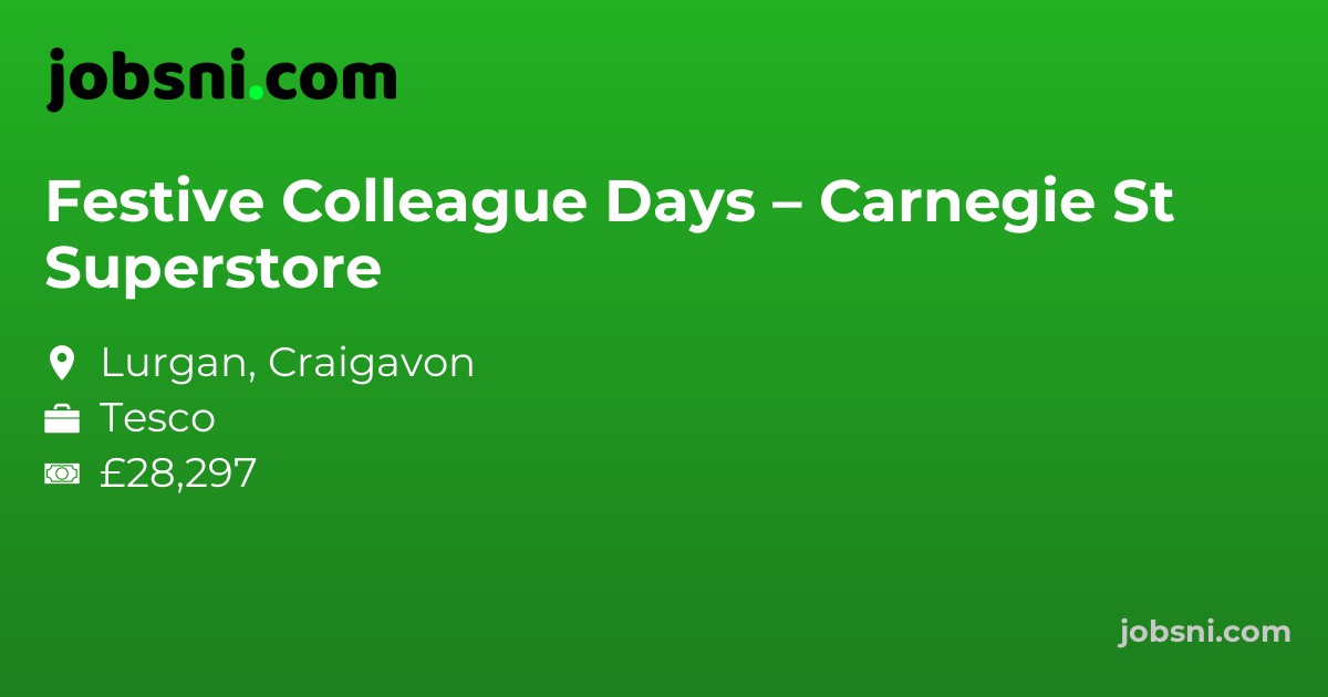 Festive Colleague Days – Carnegie St Superstore
