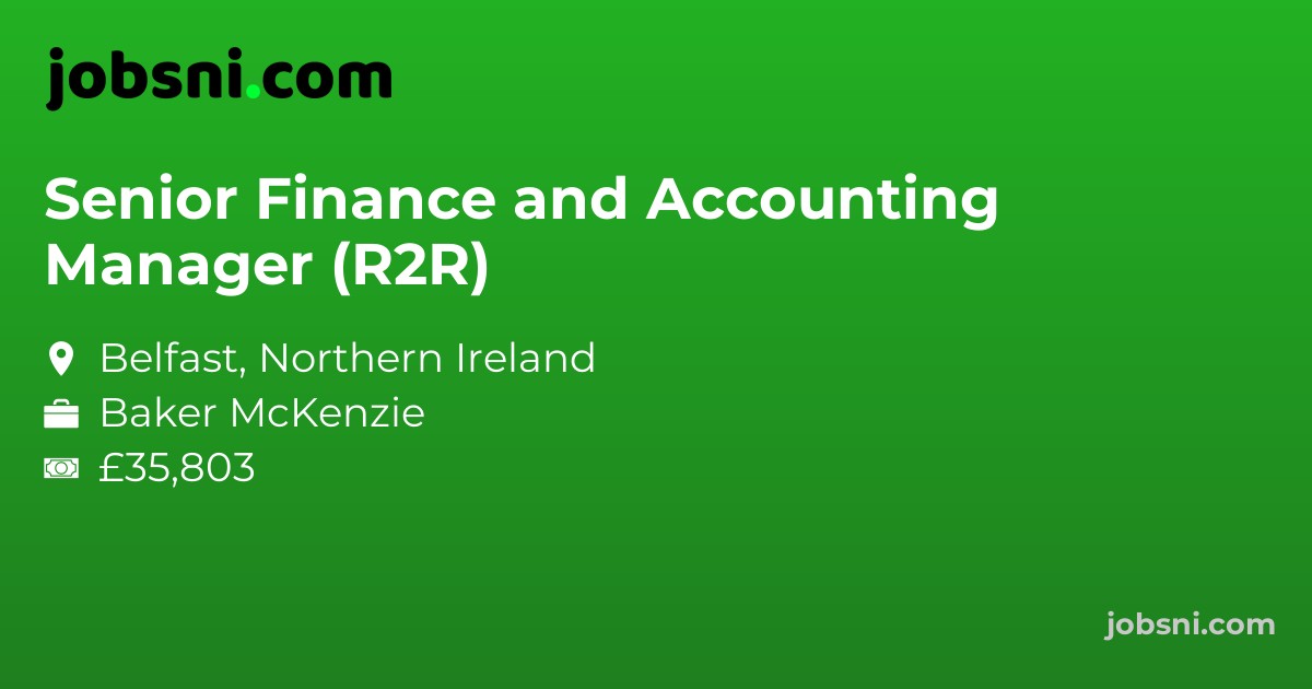 Senior Finance and Accounting Manager (R2R)