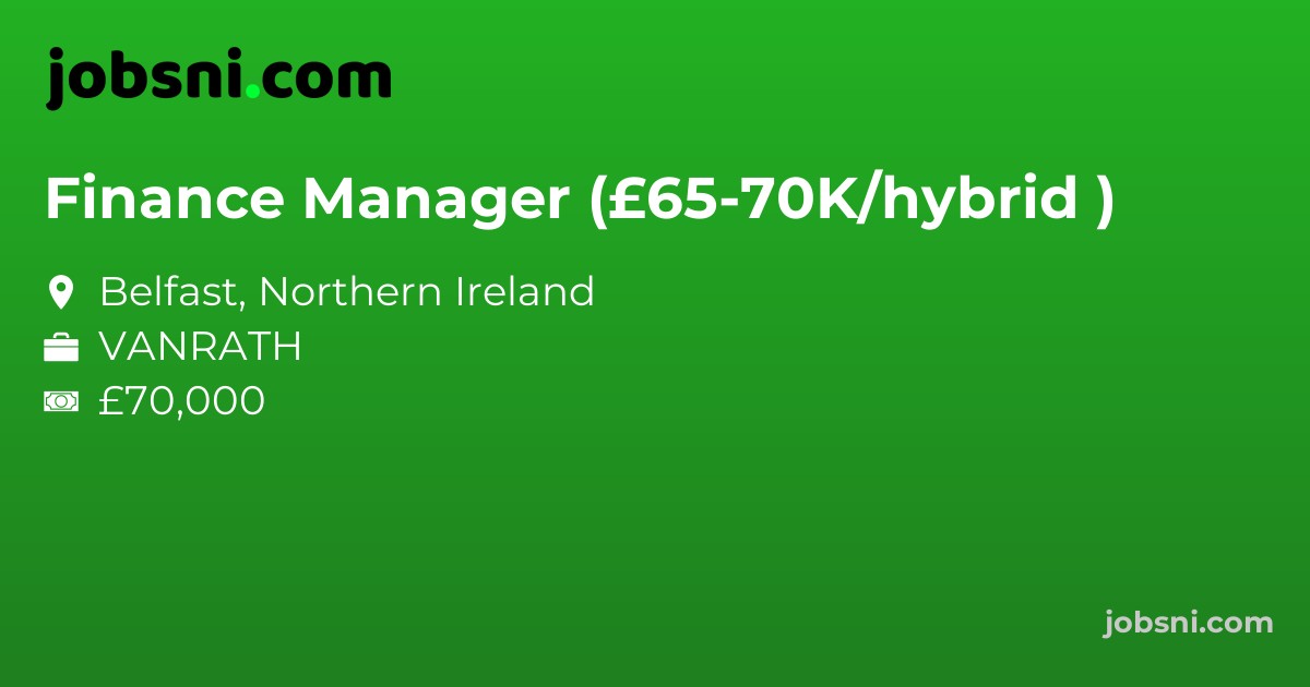 Finance Manager (£65-70K/hybrid )