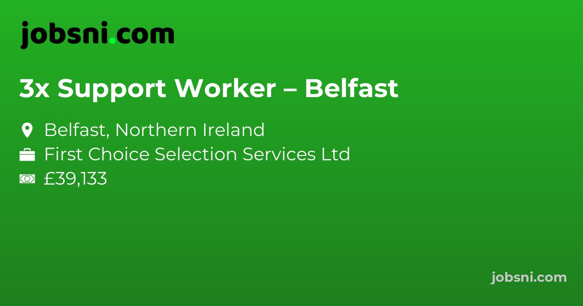 3x Support Worker – Belfast
