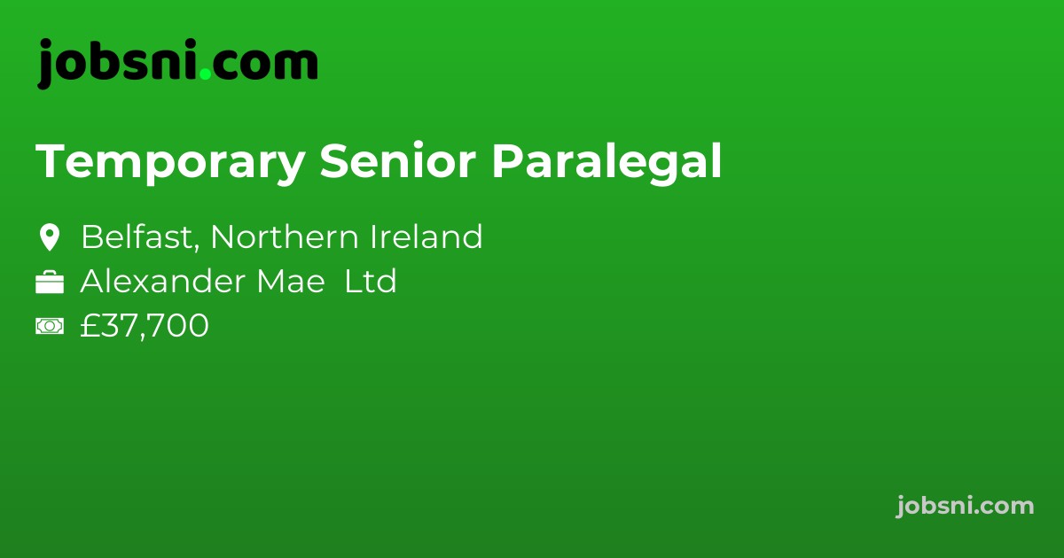 Temporary Senior Paralegal