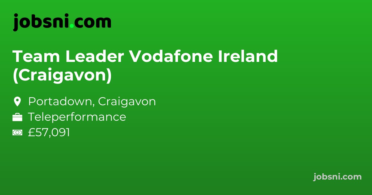 Team Leader Vodafone Ireland (Craigavon)