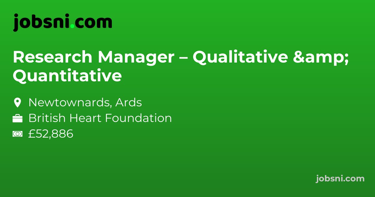Research Manager – Qualitative & Quantitative