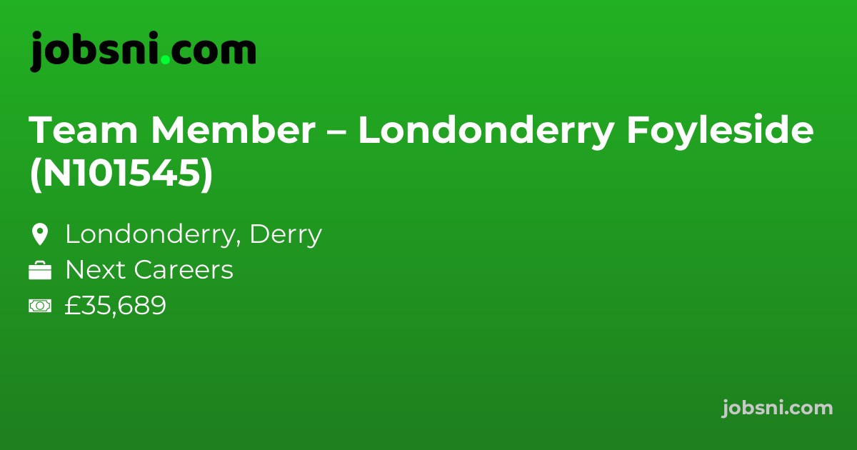 Team Member – Londonderry Foyleside (N101545)