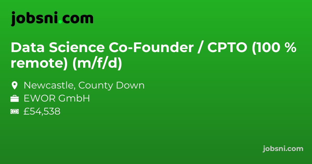 Data Science Co-Founder / CPTO (100 % remote) (m/f/d)