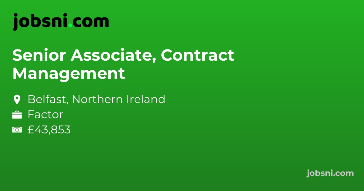 Senior Associate, Contract Management