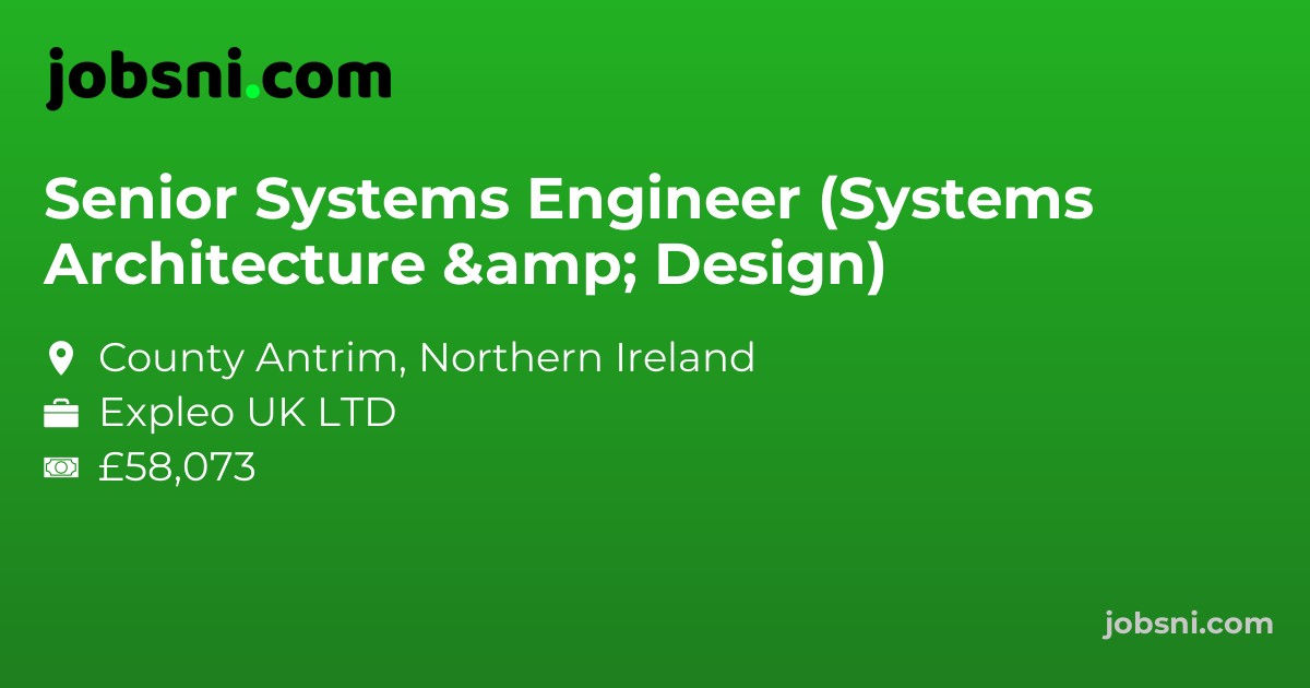 Senior Systems Engineer (Systems Architecture & Design)