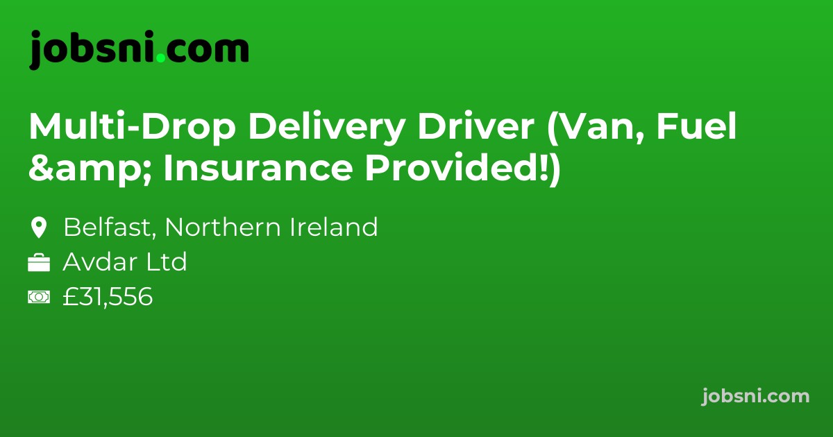 Multi-Drop Delivery Driver (Van, Fuel & Insurance Provided!)