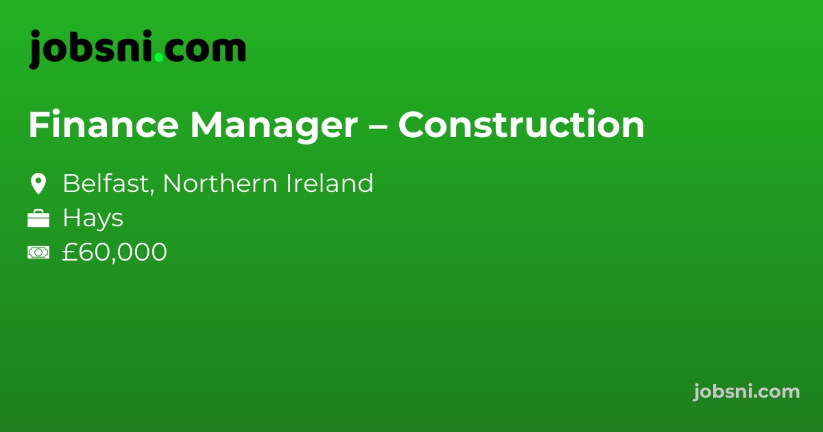 Finance Manager – Construction