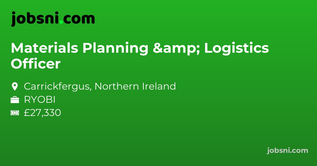 Materials Planning & Logistics Officer