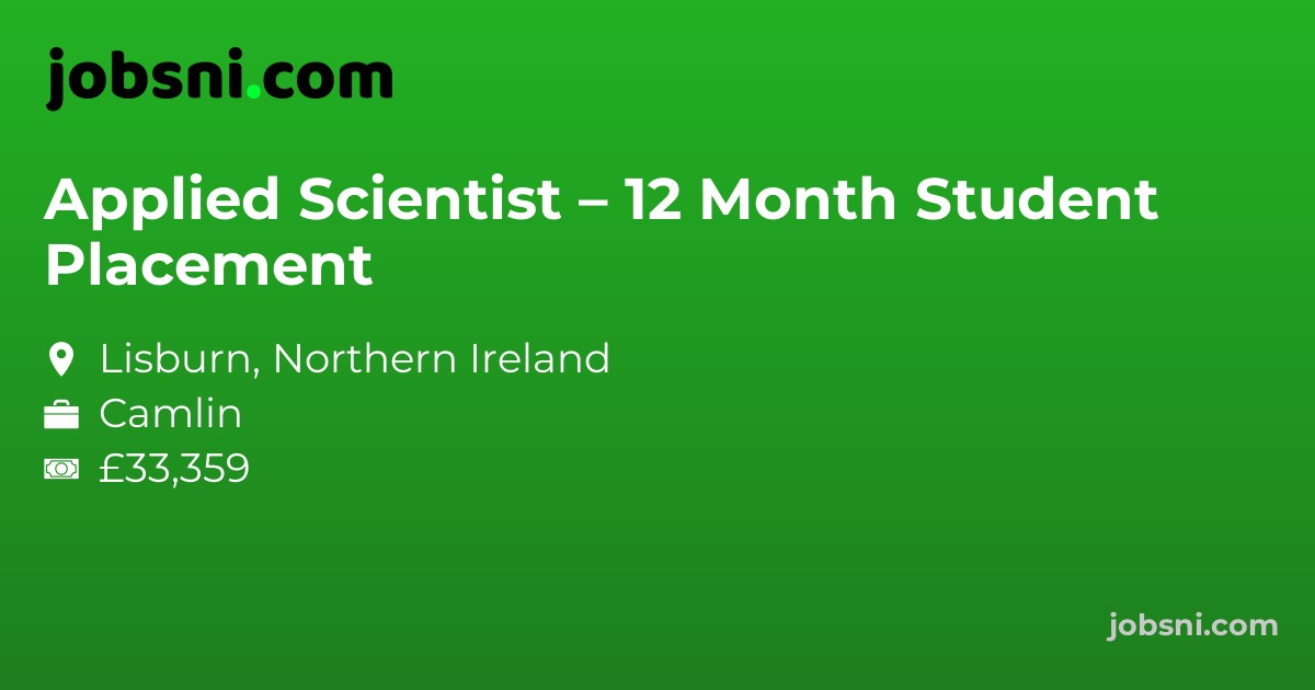 Applied Scientist – 12 Month Student Placement
