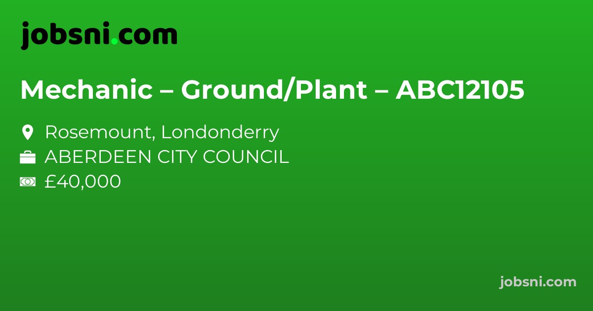 Mechanic – Ground/Plant – ABC12105