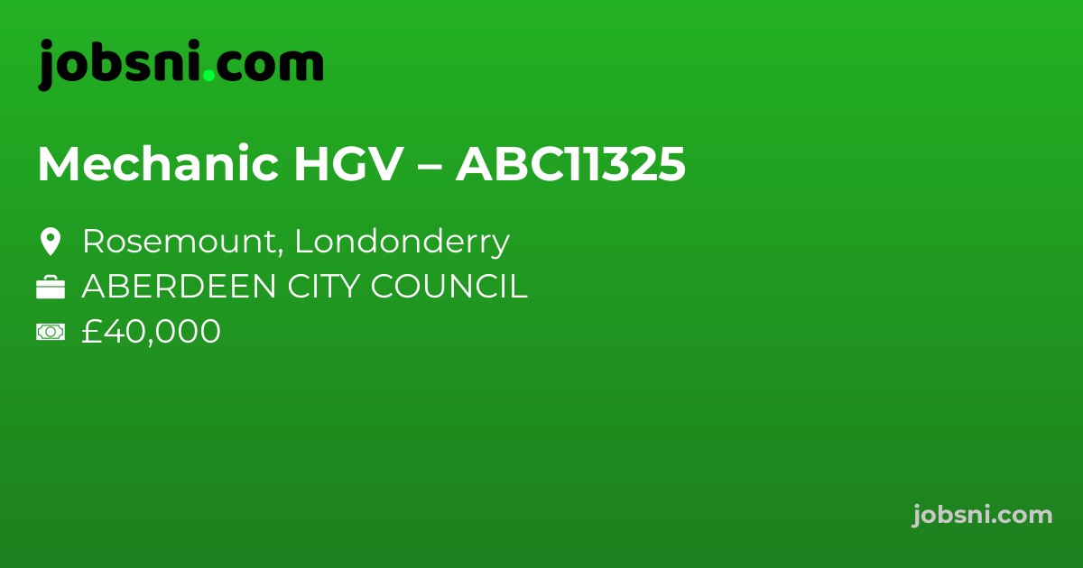 Mechanic HGV – ABC11325
