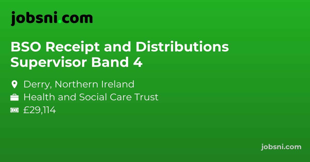 BSO Receipt and Distributions Supervisor Band 4