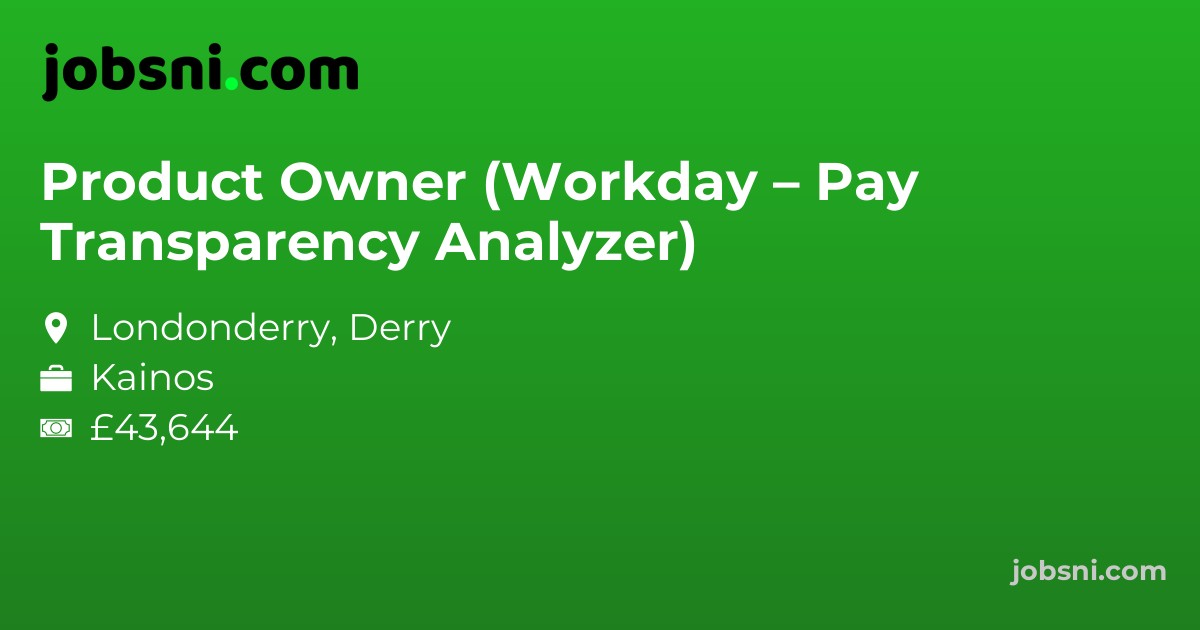 Product Owner (Workday – Pay Transparency Analyzer)