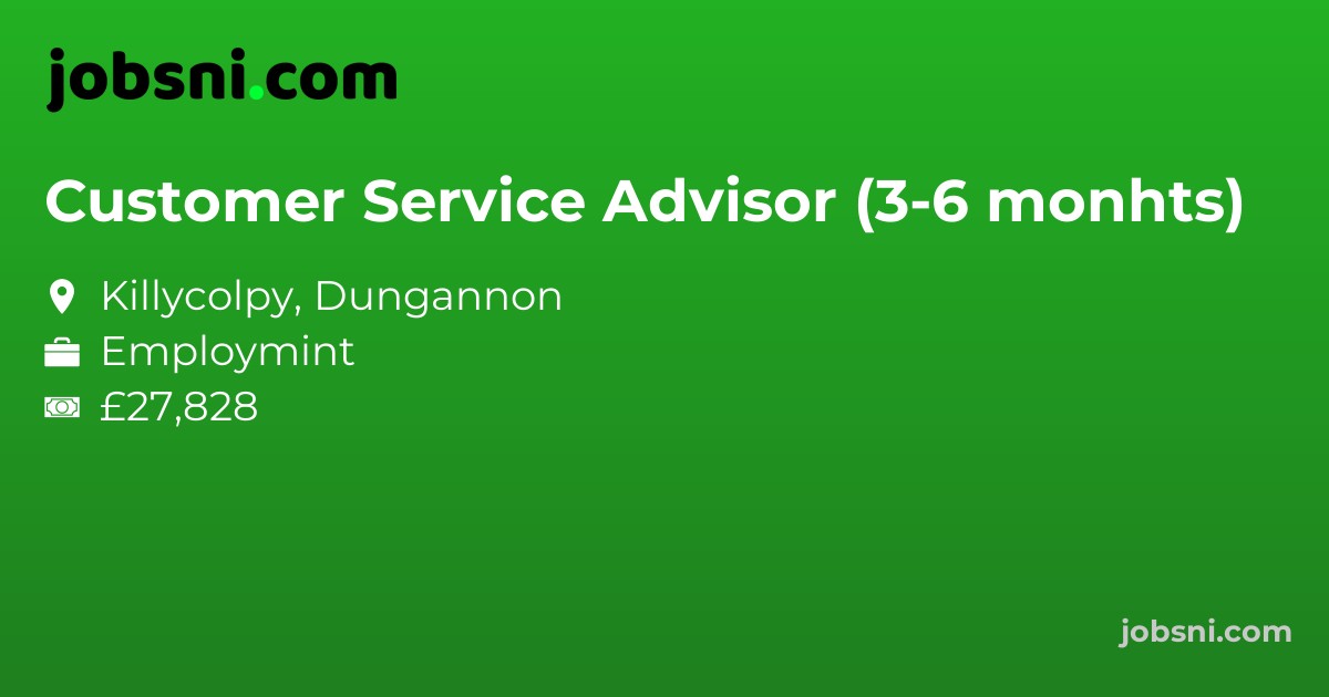 Customer Service Advisor (3-6 monhts)
