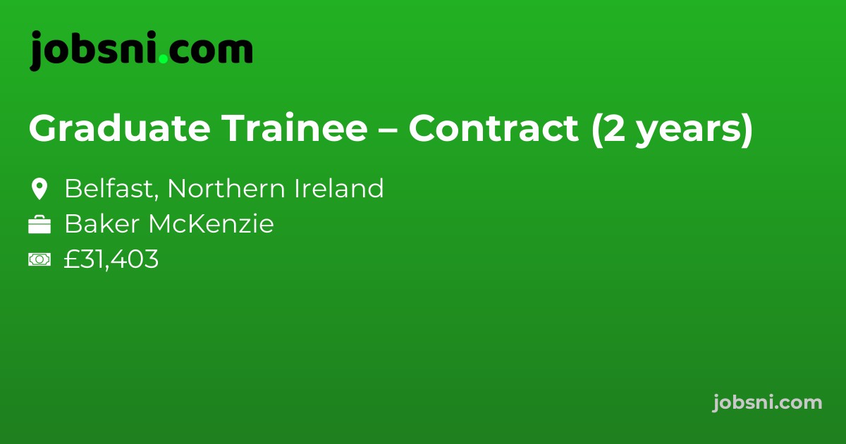 Graduate Trainee – Contract (2 years)