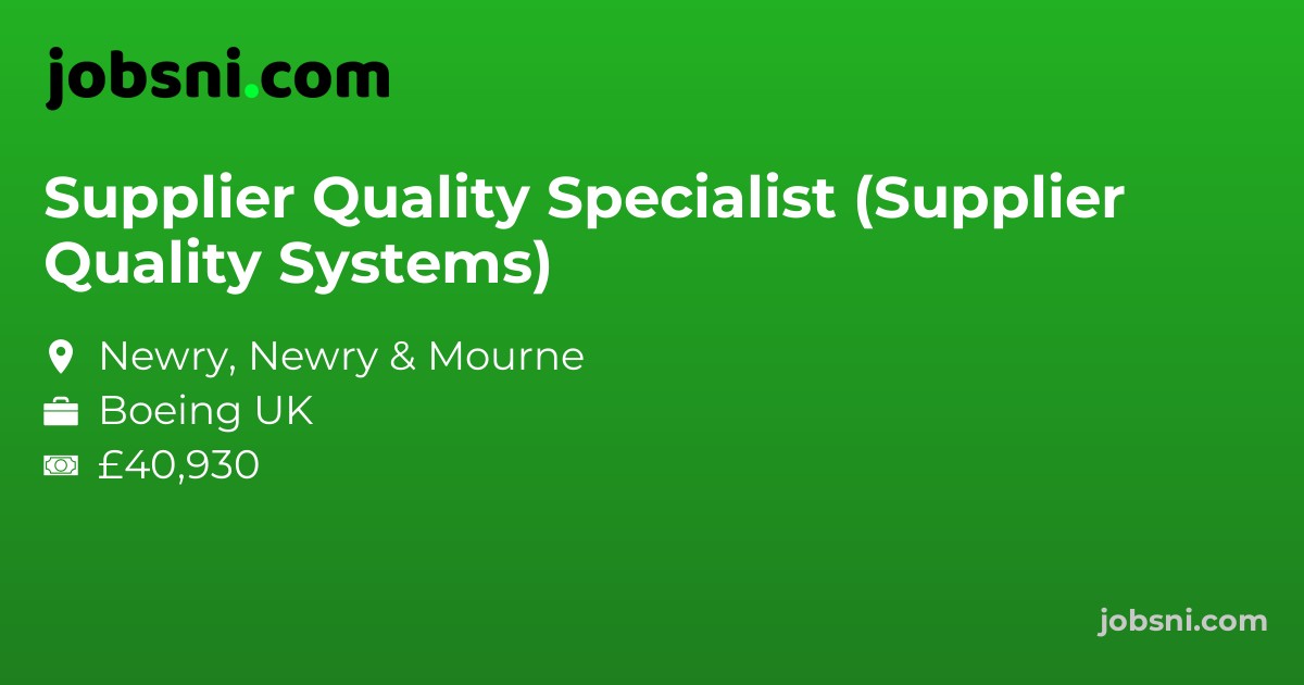 Supplier Quality Specialist (Supplier Quality Systems)