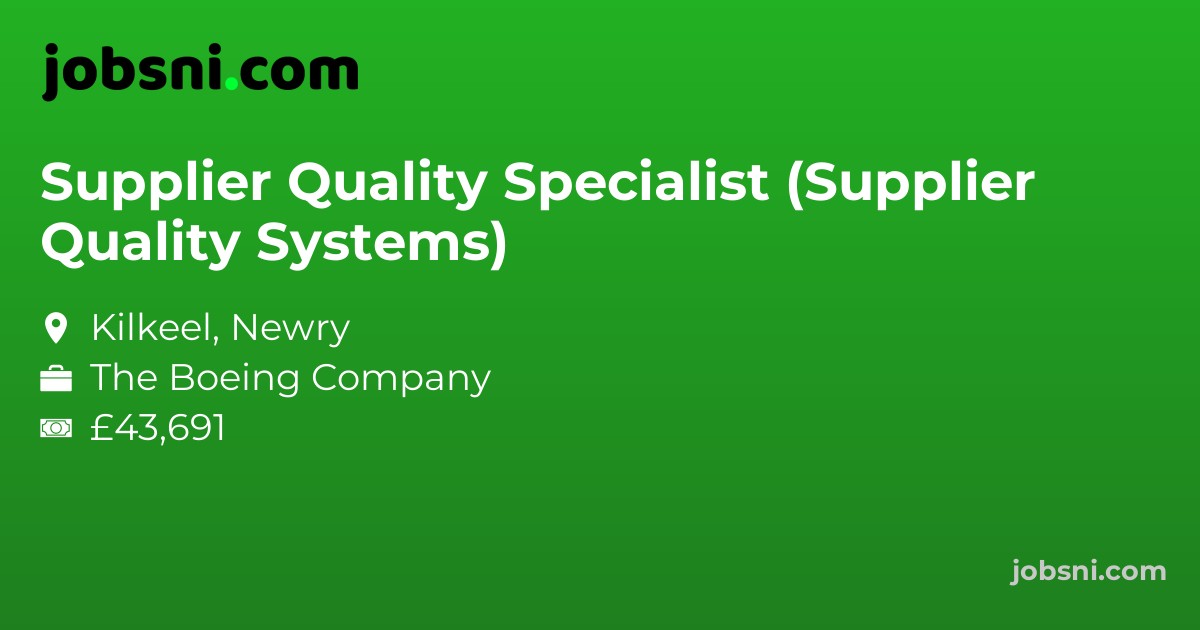 Supplier Quality Specialist (Supplier Quality Systems)