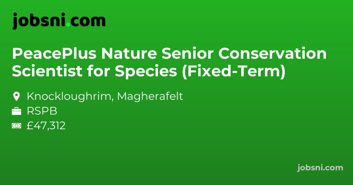 PeacePlus Nature Senior Conservation Scientist for Species (Fixed-Term)